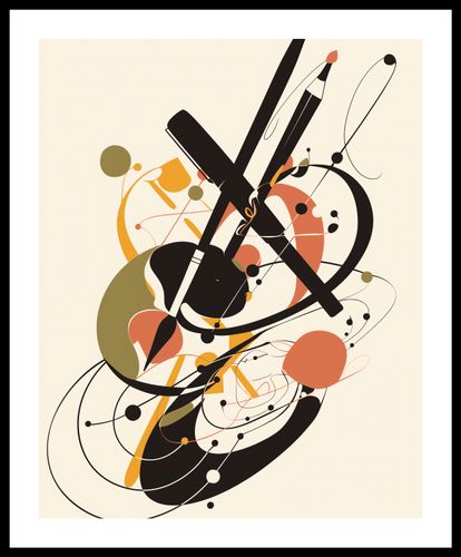 Plakat 40x50cm Abstrakcyjny Rapsod na Arena.pl