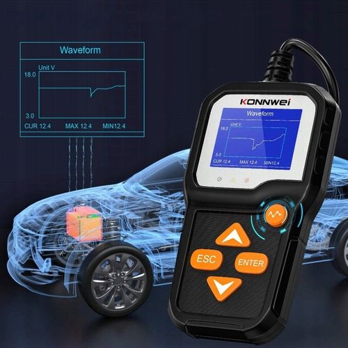 Tester Akumulatorów Konnwei KW650 z LCD Miernik Rozruchu Cyfrowy 6V 12V USB na Arena.pl