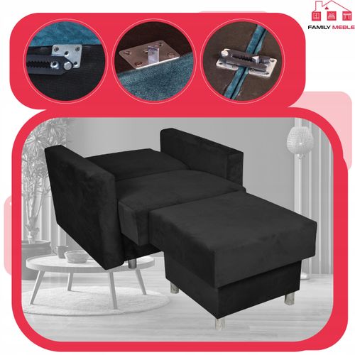 Zestaw mebli wypoczynkowy Alicja wersalka kanapa fotele pufy na Arena.pl