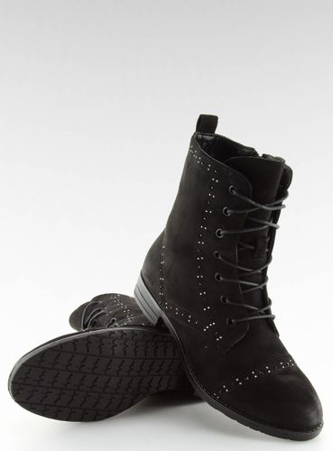 Botki sznurowane workery czarne W312 BLACK - 40 na Arena.pl