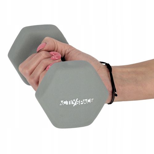 HANTLE CIĘŻARKI DO ĆWICZEŃ HANTELKI ŻELIWNE ANTYPOŚLIZGOWE ZESTAW 2x3 KG na Arena.pl