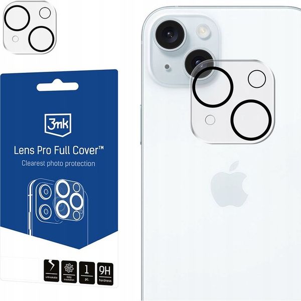 Osłona na aparat 3mk Lens do Apple iPhone 15/ 15 Plus nakładka szkło zdjęcie 1