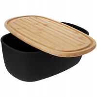 2 x CHLEBAK POJEMNIK NA PIECZYWO Z BAMBUSOWĄ DESKĄ DO KROJENIA 37x22x15 cm