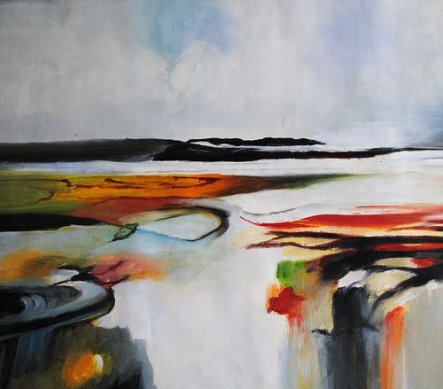 Abstrakcja, wodospad (90x120cm) na Arena.pl