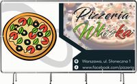 BANER REKLAMOWY 130x80cm oczkowany projekt w cenie PIZZA WŁOSKA