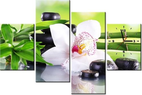 120CM 80CM ZEGAR 4 ELEM KAMIENIE SPA STORCZYK OBRAZ ŚCIENNY na Arena.pl