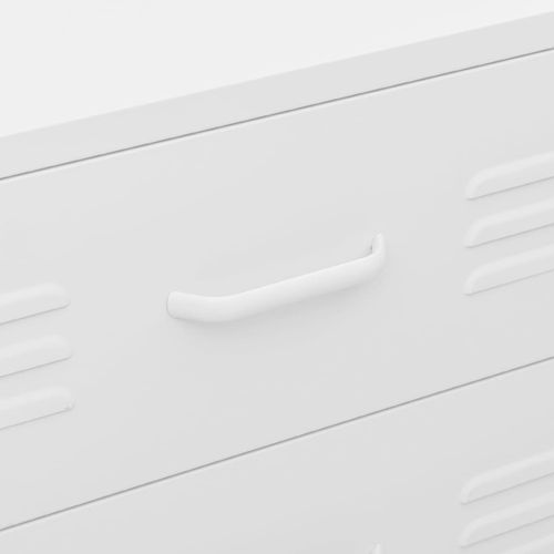 Szafka z szufladami, biała, 80x35x101,5 cm, stalowa na Arena.pl