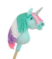 Hobby Horse Jednorożec na kiju miętowy z kolorową grzywą  A4