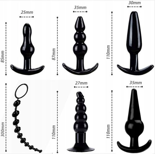 DUŻY ZESTAW - 5 KORKÓW ANALNYCH + KULKI ANALNE na Arena.pl