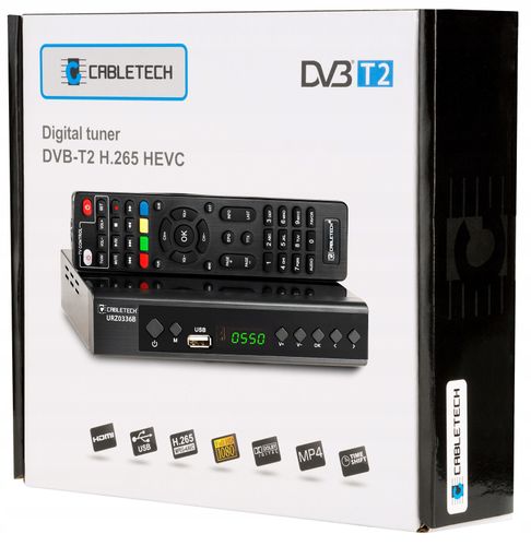 Dekoder Dvb-T2 H.265 Hevc Tuner Telewizji Cyfrowej Naziemnej Cabletech na Arena.pl