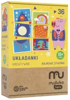 Kreatywne układanki dla dzieci - 36 dwustronnych kart - Bajkowe stworki