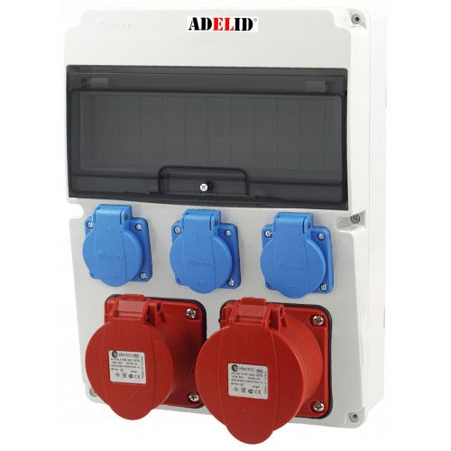 ROZGAŁĘŹNIK LISTWA TRÓJNIK IP44 CZERWONY 3X16A na Arena.pl