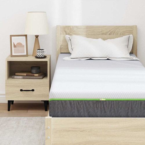 Materac Biały i szary 70 x 200 cm Sprężyna kieszeniowa na Arena.pl