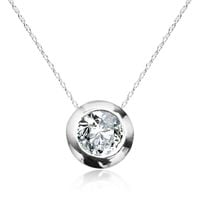 naszyjnik celebrytka z brylantem 0,15ct