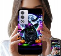 ETUI DO OPPO A80 5G - CZARNY KOTEK HALLOWEEN SALEM DYNIA WZORY