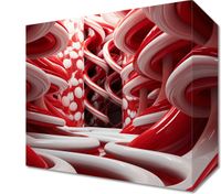 Obraz 20x20cm Czerwone Wiry