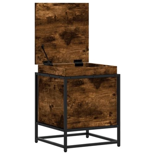 Skrzynia z pokrywą, przydymiony dąb, 40x40x51,5 cm na Arena.pl