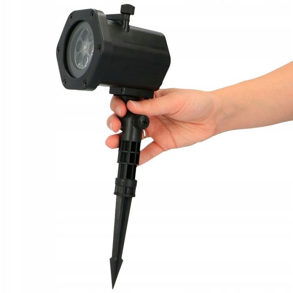 Projektor LASEROWY + świąteczny LED reflektor RZUTNIK 12 KART 6W 48 WZORÓW zdjęcie 12