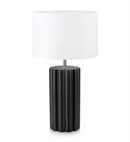 Stojąca lampa gabinetowa Column na biurko biała czarna
