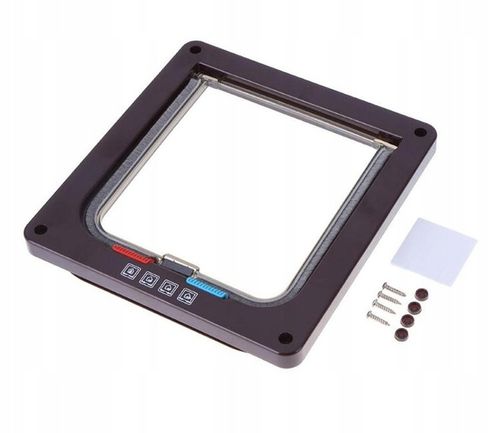 DRZWI Z KLAPĄ DLA PSA KOTA DRZWICZKI WAHADŁOWE KLAPA 4 SPOSOBY BRĄZ S na Arena.pl