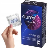 DUREX Intense Stymulujące Prezerwatywy PRĄŻKI WYPUSTKI 10 szt. Mocny Orgazm