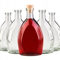 5x Butelki ASTERIA 500 ml z KORKIEM na NALEWKI WINO BIMBER KONIAK ALKOHOL