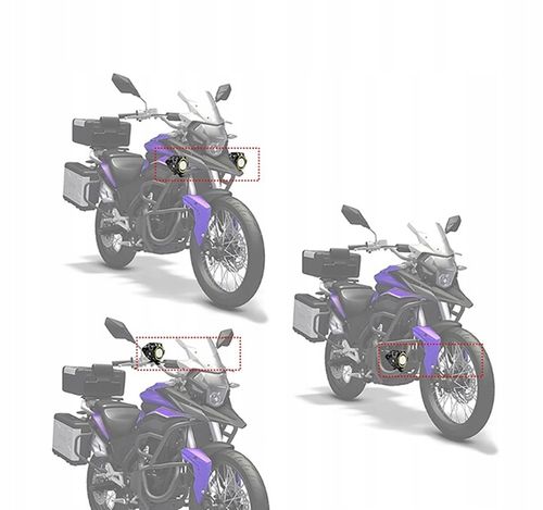 2x HALOGENY MOTOCYKLOWE LAMPY REFLEKTORY RING LED 3Ccc na Arena.pl