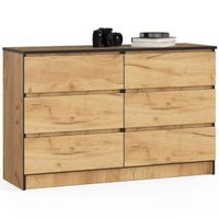 Komoda do salonu, sypialni, 6 szuflad, STILO, 120x40x77 cm,  | TYLETEGOTU