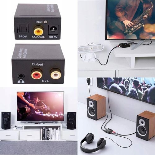 Optyczny Konwerter Coaxial Toslink/ SPDIF RCA 2x CINCH Cyfrowe na na Arena.pl