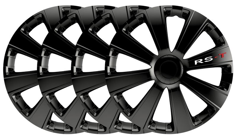4x Kołpaki 14 RS-T BLACK CZARNE TUNING zdjęcie 2