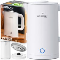 CZAJNIK ELEKTRYCZNY BEZPRZEWODOWY MOCNY 1,7L 2200W STALOWY DUŻY CICHY LED