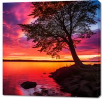 Obraz 100x100cm Zmierzch Nad Wodą