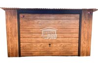 Garaż blaszany 4x6 Brama + drzwi Drewnopodobny   GP113