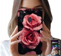ETUI DO SAMSUNG GALAXY A21 - PIĘKNE RÓŻOWE RÓŻE, KWIECISTE WZORY, CASE