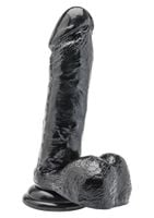 dildo 7 inch with balls black