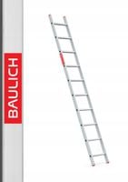 Drabina aluminiowa przystawna 1x10 mocna BAULICH produkt POLSKI hak