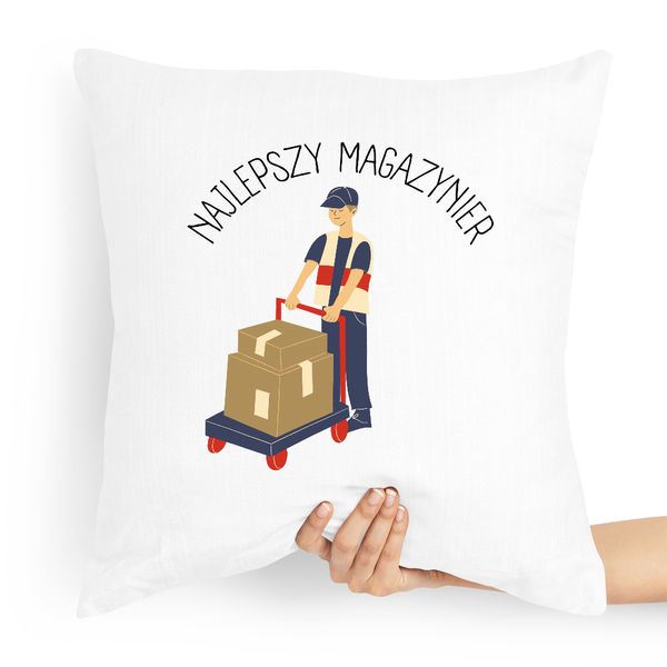 Poduszka Prezent Dla Najlepszego Magazyniera Z Nadrukiem Ze Zdjęciem zdjęcie 1