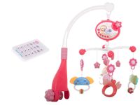 DLA DZIECI KARUZELA  DO ŁÓŻECZKA KOŁYSANKI RÓŻOWA Z PILOTEM