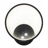 Kinkiet Lampa Ścienna Czarny Nowoczesna RING Do Sypialnia LED 4000K 10W