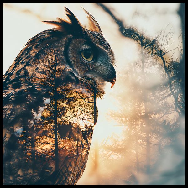 Plakat 100x100cm Sowi Duch zdjęcie 2