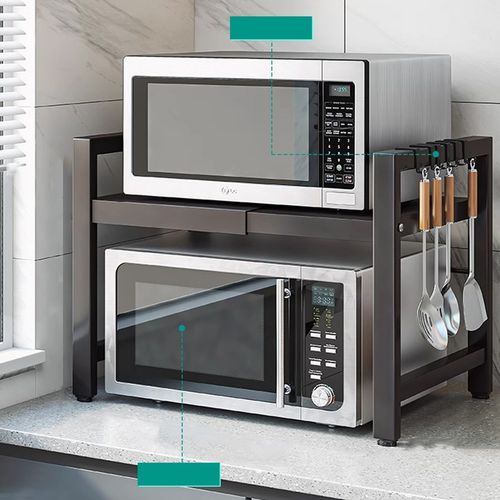 Półka stojak na mikrofalówkę regał kuchenny regulowany kuchenny stal na Arena.pl