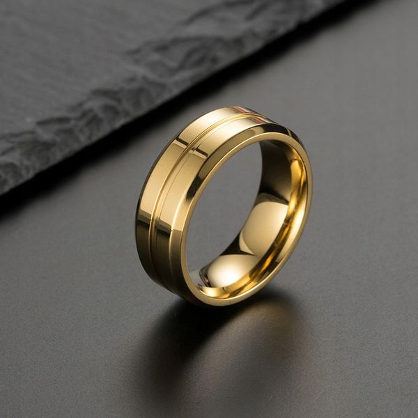 ZŁOTY PIERŚCIONEK OBRĄCZKA ŚLUBNE STAL 316L r.19 zdjęcie 5