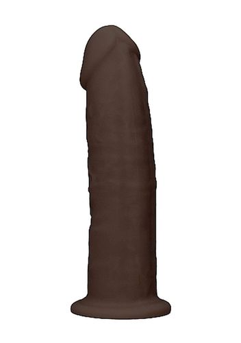 silicone dildo without balls - 15,3 cm - brown na Arena.pl
