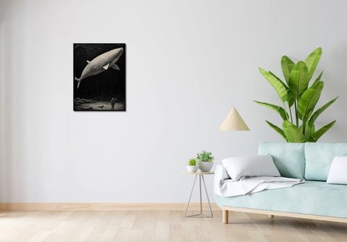 Plakat 50x65cm Biały Wieloryb na Arena.pl