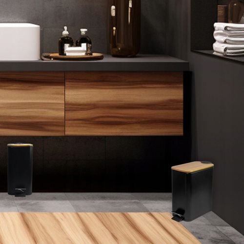 Kosz pojemnik na śmieci z przyciskiem nożnym 6l duży CZARNY LOFT SOLIDNY na Arena.pl