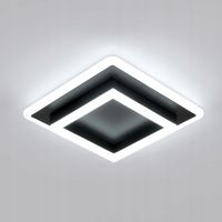 LAMPA SUFITOWA PLAFON LED CZARNY KWADRAT NATYNKOWA NOWOCZESNY 30W 6500K
