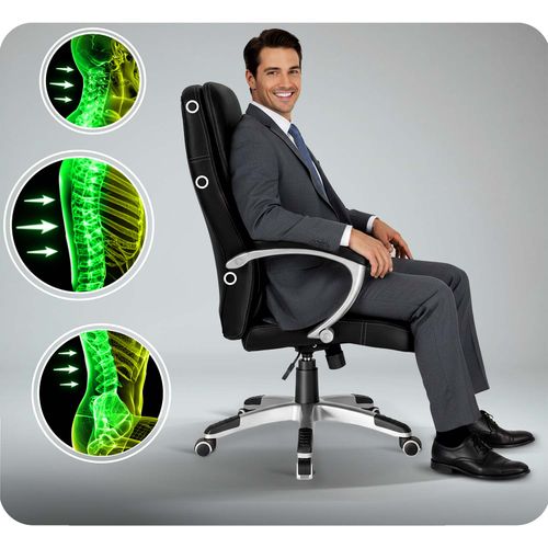 Fotel biurowy obrotowy Sofotel czarny na Arena.pl