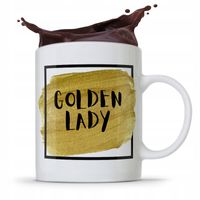 Kubek Prezent Dla Dziewczyny Żony Golden Lady Z Nadrukiem Ze Zdjęciem