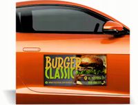 Magnes na samochód auto reklama magnetyczna 60x30 cm BURGER CLASSIC