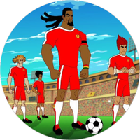 Opłatek na tort Urodziny Supa Strikas Piłka Nożna Bramka Gol